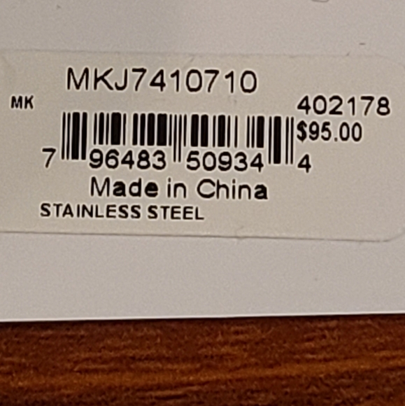 Michael Kors Logo Locket Gold Stud Earrings - Picture 7 of 7